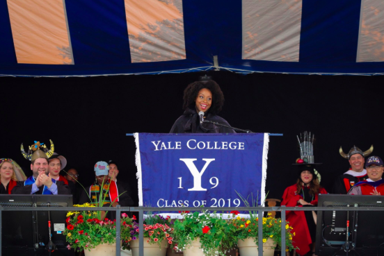 Chimamanda Adichie gave the 2019 Yale College Class Day speech